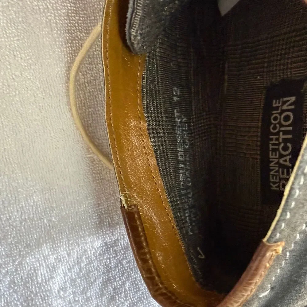Kenneth Cole Reaction Men’s Gray Suede Desert Boots | Lace Up Chukka | Size 12